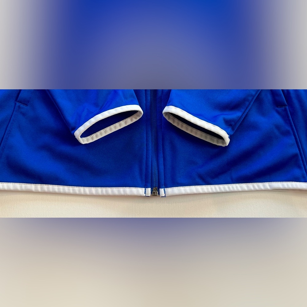 Under Armour RIVAL Relaxed Fit Royal Blue and White Zip Up Jacket Small - Picture 11 of 13